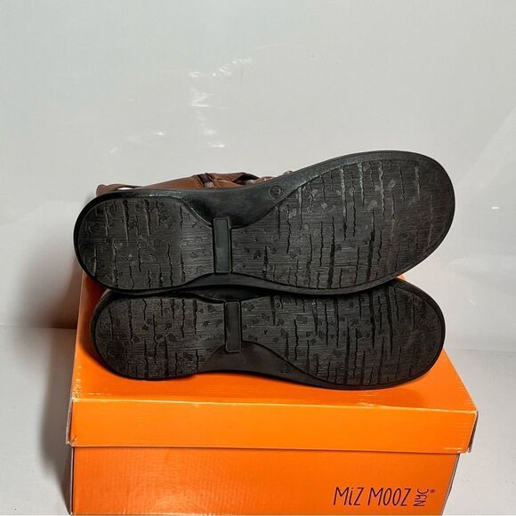 Miz Mooz Pasha Wide Width Leather Buckled Mid Boots - Picture 6 of 7